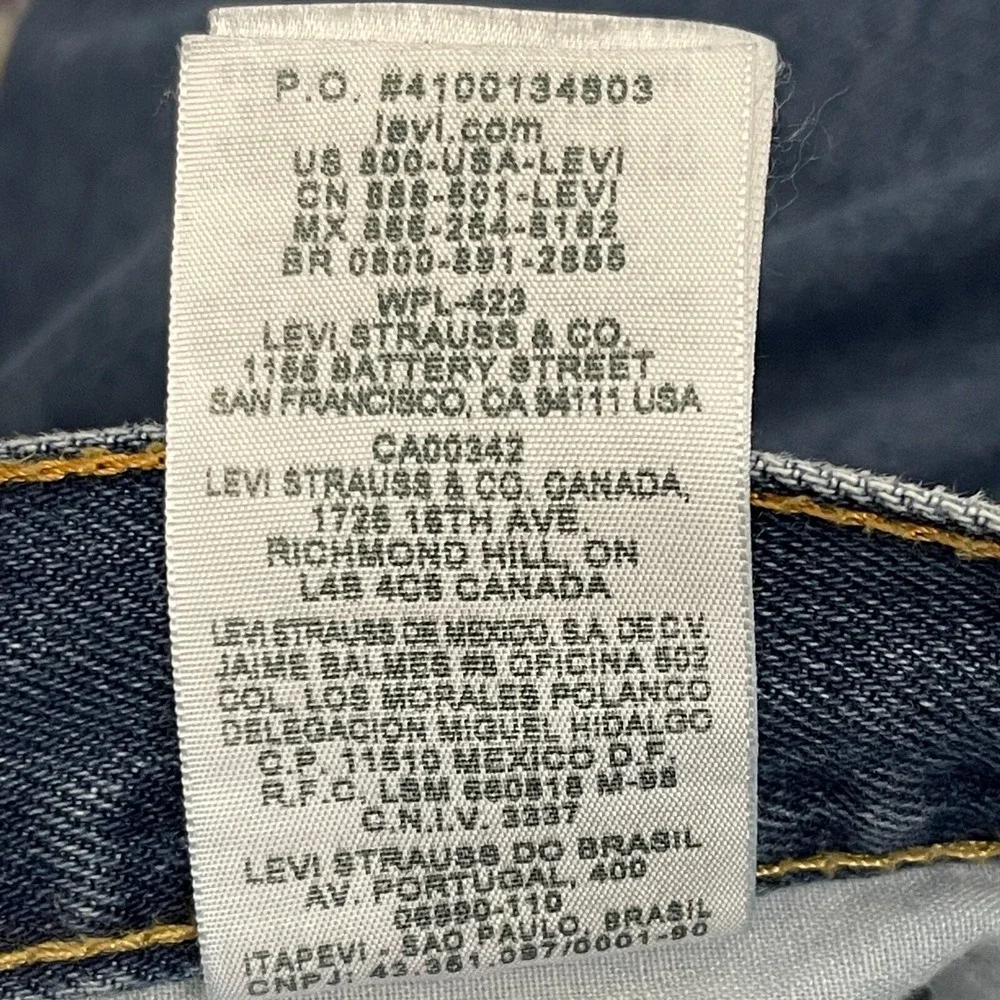 Levis‎ 550 Relaxed Fit Taper 43x32 Medium Wash Denim Blue Jeans Zip *Read